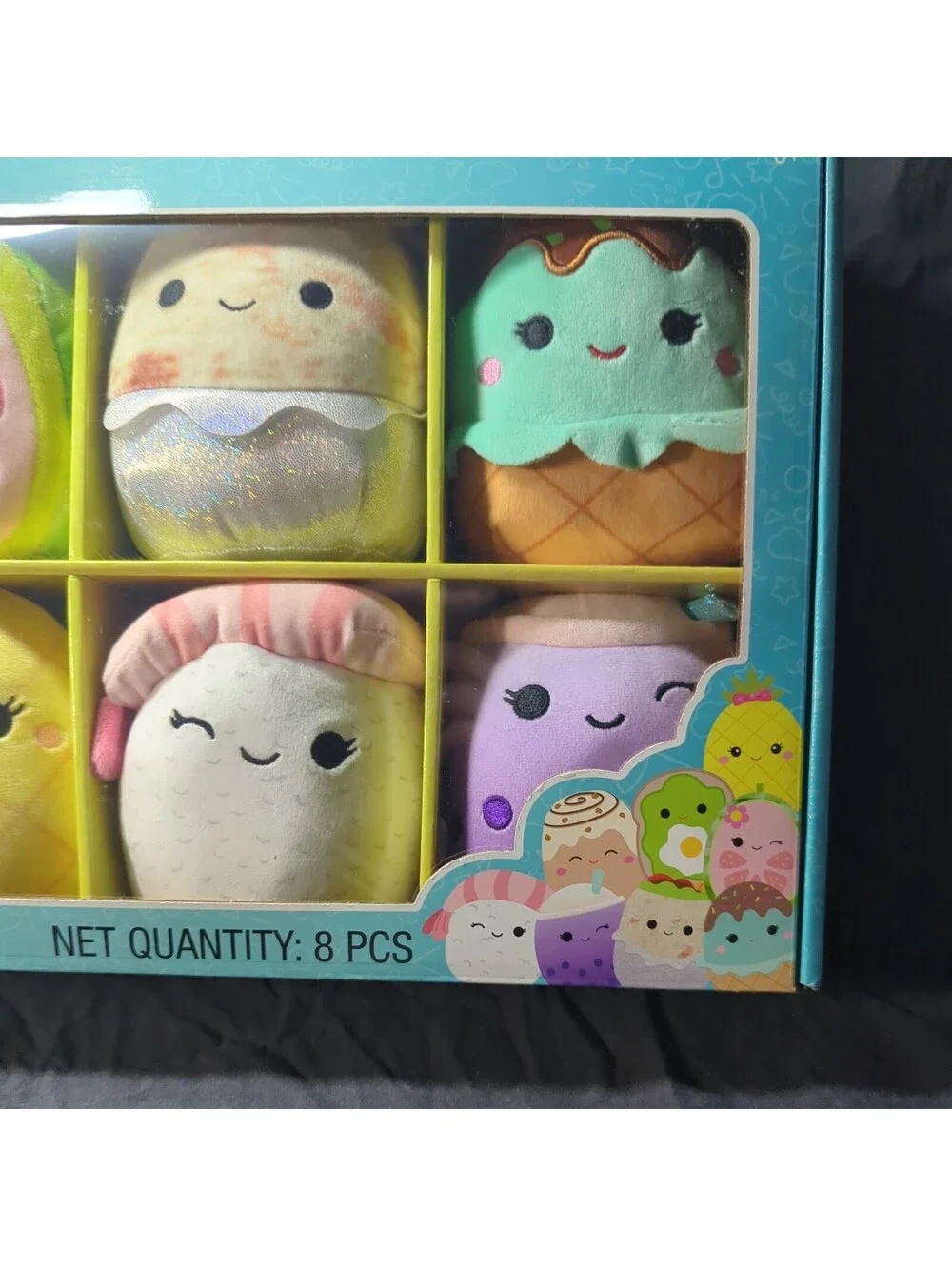 Squishmallows Food 5” plushies in a Box Set of 8 by Kellytoy- Retired
